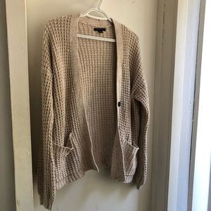 Pink Waffle Knit American Eagle Cardigan